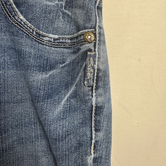 Silver Jeans Womens Size 34 Blue Straight Leg Western Mid Rise Casual - Picture 4 of 10